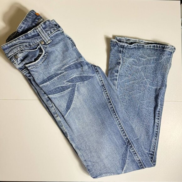 Vigoss Jeans Women’s Size 27 Bootcut Distressed Stretch Denim – Light Wash - Picture 3 of 16